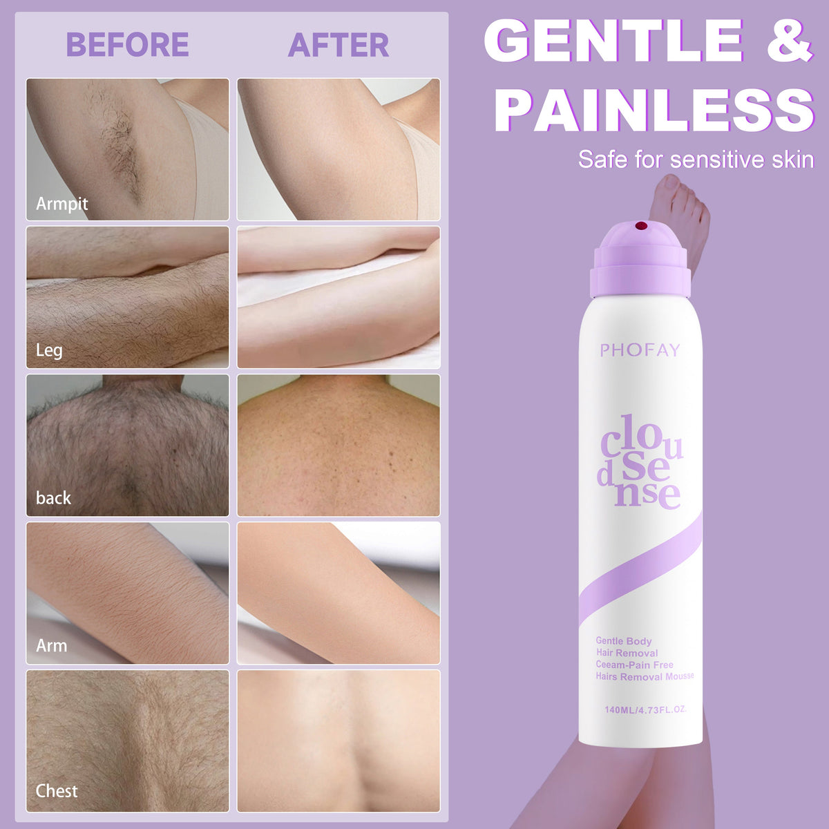 PHOFAY hair removal mousse product photo 2